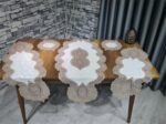 طقم صالون فاخر مكون من ٥ قطع من المخمل والكوردونيه، تصميم أيغون - Image 7
